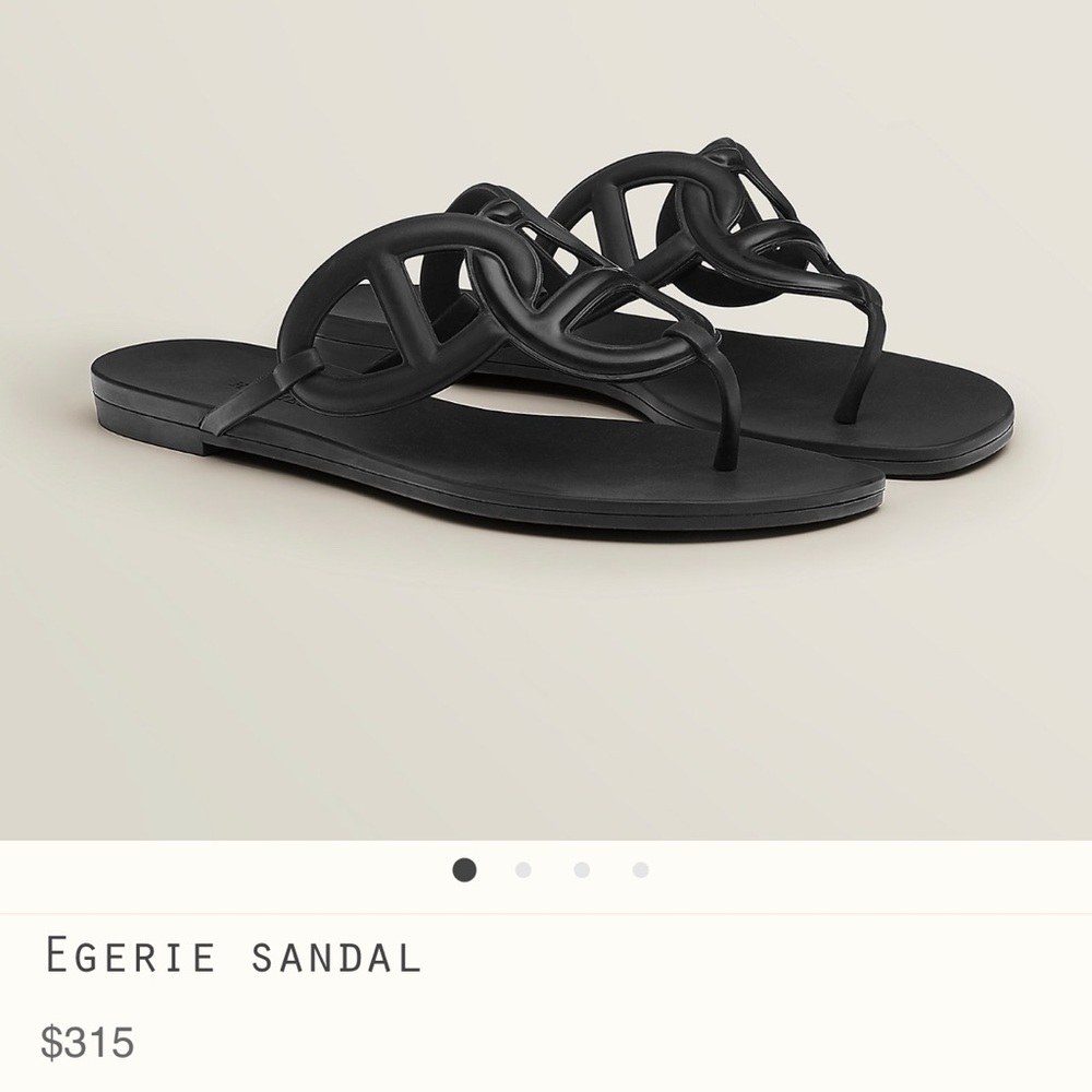 Brand new authentic Hermes Egerie Black sandal   size 37